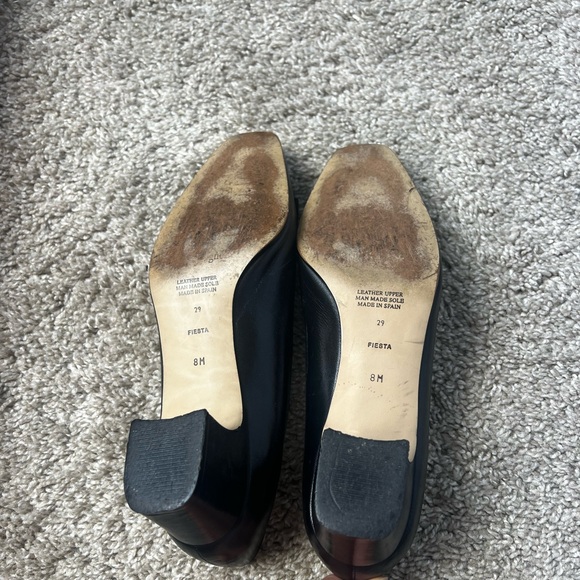 Vintage Etienne Aigner Black Bow Kitten Heels - Picture 3 of 3